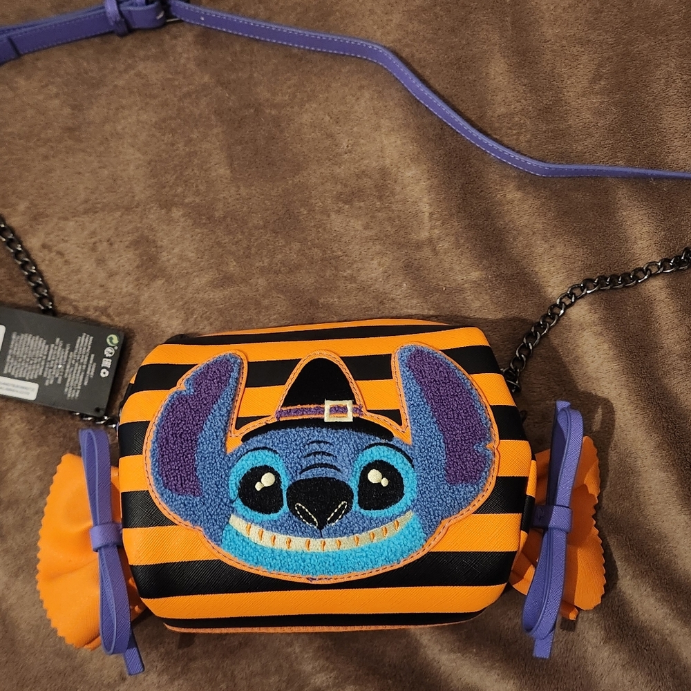 Disney Stitch Orange and Black Bag